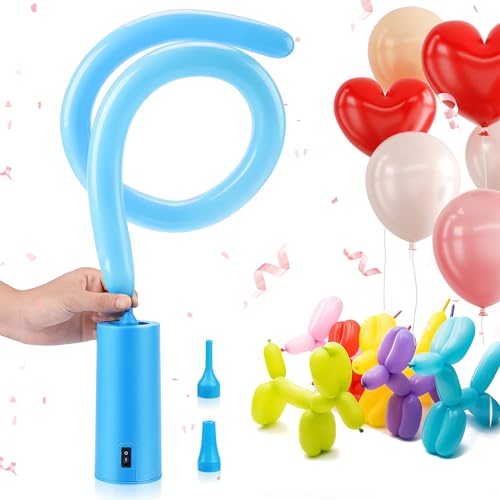 Electric Balloon Pump, Weinsamkeit Automatische Ballonpumpe, Kommt mit Zwei Aufblasbaren Köpfen, für Party Hochzeit Geburtstag und Festivaldekoration von Weinsamkeit