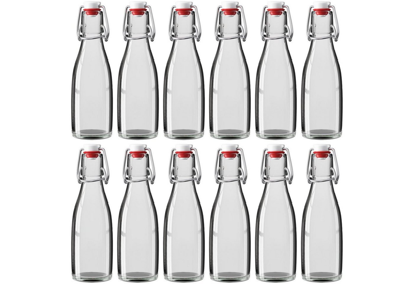Wellgro Trinkflasche 200 ml Glasflasche mit Bügelverschluss von Wellgro