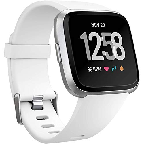 Wepro Armbänder, kompatibel mit Fitbit Versa Smartwatch und Versa Lite SE Armbanduhr für Damen, Herren, klein und groß, mehrfarbig, Mädchen, weiß, Large 7.2"-8.7" von Wepro