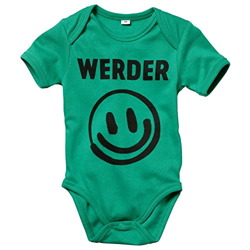 Werder Bremen GOTS Smiley Baby Body (grün, 56) von Werder Bremen