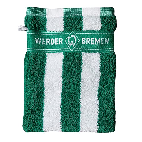 Werder Bremen GOTS Waschhandschuh (grün/Weiss, one Size) von Werder Bremen