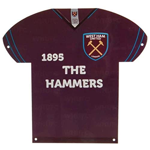 West Ham Football Club Official Shirt Shaped Metal Sign Wall Hanging Crest Badge von West Ham United F.C.