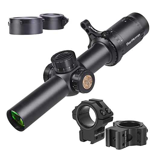 WestHunter Optics HD 1-6x24 IR Riflescope, 30mm Tube Red Green Illuminated Reticle Second Focal Plane Tactical Precision 1/5 MIL Shooting Scope | Reticle-A, Dovetail Shooting Kit B von WestHunter