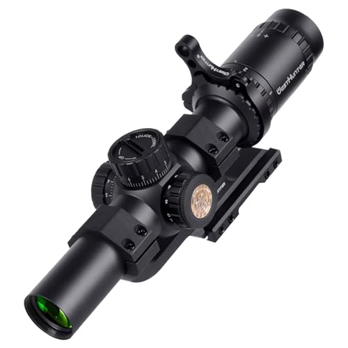 WestHunter Optics HD 1-6x24 IR Riflescope, 30mm Tube Red Green Illuminated Reticle Second Focal Plane Tactical Precision 1/5 MIL Shooting Scope | Reticle-B, Picatinny Shooting Kit A von WestHunter