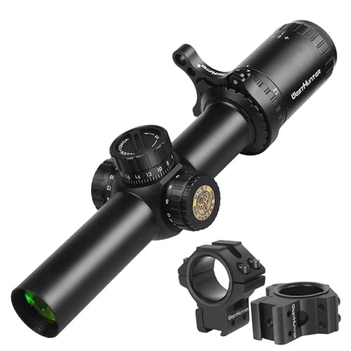 WestHunter Optics HD 1.2-6x24 IR FFP Compact Riflescope, 30mm Tube First Focal Plane Tactical Shooting Scope with Illuminated 1/2 MOA Reticle | Dovetail Shooting Kit B von WestHunter