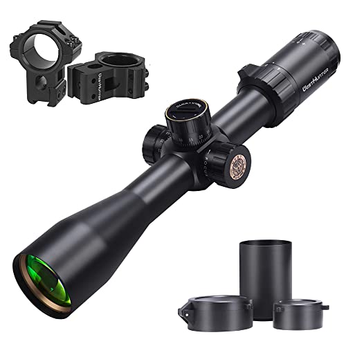 WestHunter Optics HD 4-16x44 FFP Scope, 30mm Tube First Focal Plane Tactical Wide Field of View Precision 1/10 MIL Riflescope | Reticle-A, Dovetail Shooting Kit C von WestHunter
