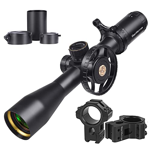 WestHunter Optics HD 4-16x44 FFP Scope, 30mm Tube First Focal Plane Tactical Wide Field of View Precision 1/10 MIL Riflescope | Reticle-B, Dovetail Shooting Kit B von WestHunter