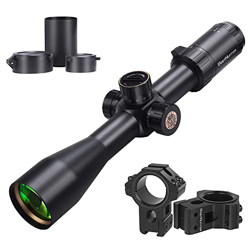 WestHunter Optics HD 4-16x44 FFP Scope, 30mm Tube First Focal Plane Tactical Wide Field of View Precision 1/10 MIL Riflescope | Reticle-B, Dovetail Shooting Kit C von WestHunter