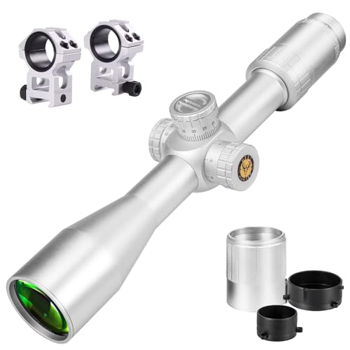 WestHunter Optics HD-N 4-16x44 FFP Scope, 30 mm Tube First Focal Plane Etched Glass Reticle 1/4 MOA Precision Shooting Scopes | Silver, Picatinny Kit C von WestHunter