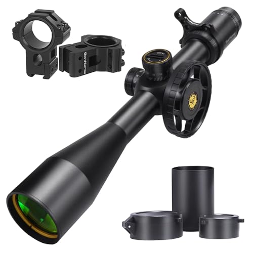 WestHunter Optics HD-N 6-24x50 FFP Scope, 30 mm Tube First Focal Plane Etched Glass Reticle 1/8 MOA Precision Shooting Scopes | Black, Dovetail Kit B von WestHunter