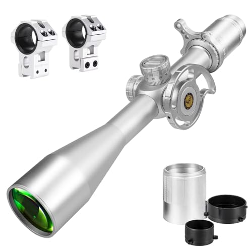 WestHunter Optics HD-N 6-24x50 FFP Scope, 30 mm Tube First Focal Plane Etched Glass Reticle 1/8 MOA Precision Shooting Scopes | Silver, Dovetail Kit B von WestHunter