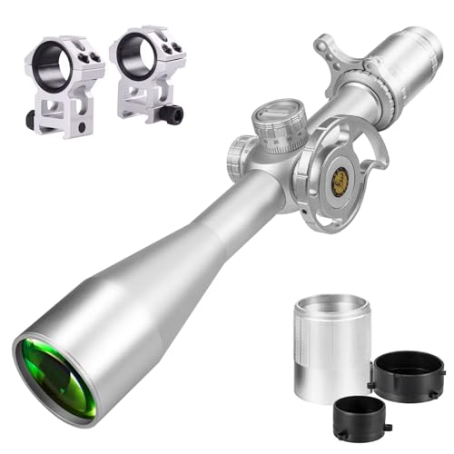 WestHunter Optics HD-N 6-24x50 FFP Scope, 30 mm Tube First Focal Plane Etched Glass Reticle 1/8 MOA Precision Shooting Scopes | Silver, Picatinny Kit B von WestHunter