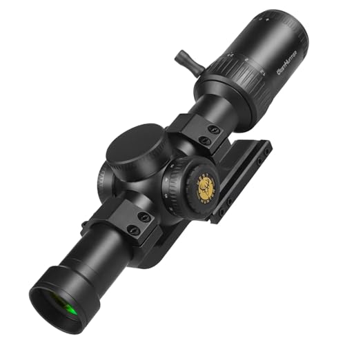 WestHunter Optics HD-S 1.2-6x24 IR PRO LPVO Riflescope - 30 mm Tube Red Green Illumination Mil-Dot Reticle 1/4 MOA Second Focal Plane Hunting Shooting Scope | Black, Picatinny Shooting Kit von WestHunter
