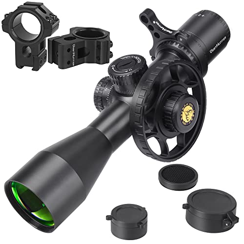 WestHunter Optics WHT 3-12X44 SFIR FFP Compact Scope, 1/10 Mil First Focal Plane Red Illumination Etched Glass Reticle, 30mm Tube Tactical Precision Scope Sight, with Dovetail Rings von WestHunter