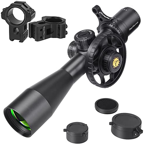 WestHunter Optics WHT 4-16X44 SFIR FFP Compact Riflescope, 1/10 MIL First Focal Plane Red Illumination Etched Glass Reticle, 30mm Tube Tactical Precision Shooting Scopes, with Dovetail Rings von WestHunter