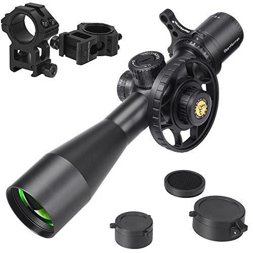WestHunter Optics WHT 4-16X44 SFIR FFP Compact Scope, 1/10 Mil First Focal Plane Red Illumination Etched Glass Reticle, 30mm Tube Tactical Precision Scope Sight, with Picatinny Rings von WestHunter