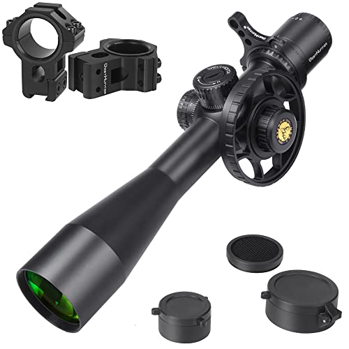 WestHunter Optics WHT 6-24X44 SFIR FFP Compact Riflescope, 1/10 MIL First Focal Plane Red Illumination Etched Glass Reticle, 30mm Tube Tactical Precision Shooting Scopes, with Dovetail Rings von WestHunter