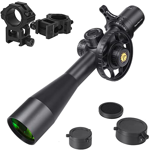 WestHunter Optics WHT 6-24X44 SFIR FFP Compact Scope, 1/10 Mil First Focal Plane Red Illumination Etched Glass Reticle, 30mm Tube Tactical Precision Scope Sight, with Picatinny Rings von WestHunter