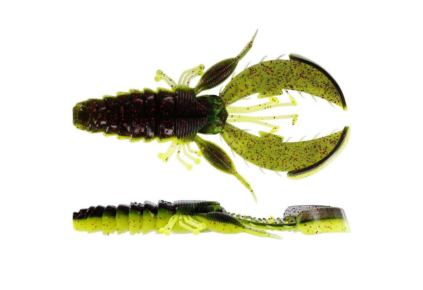 Westin Fishing Kunstköder, Crecraw Creaturebait 8,5cm Black/Chartreuse 5 Stück Gummikrabbe von Westin Fishing