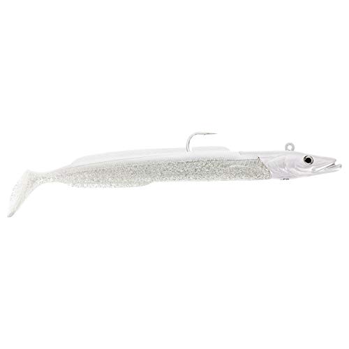 Westin 122g 22cm Sandy Andy Jig - 1 Jigkopf + 2 Gummifische, Farbe:Snow White von Westin