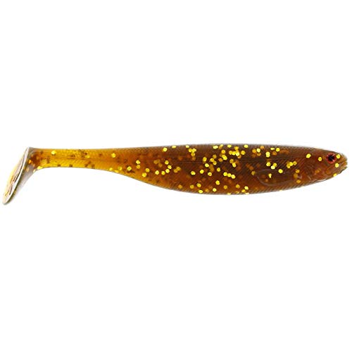 Westin Shad Teez - Gummifische schlank, Länge / Gewicht:7.5cm / 3g, Farbe:Motoroil Goldfarben von Westin