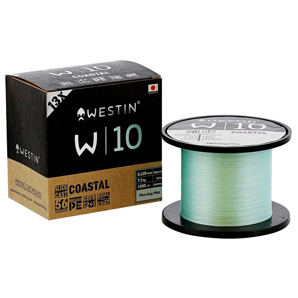 Westin W10 Coastal 1500 M Braided Line Silber 0.165 mm von Westin