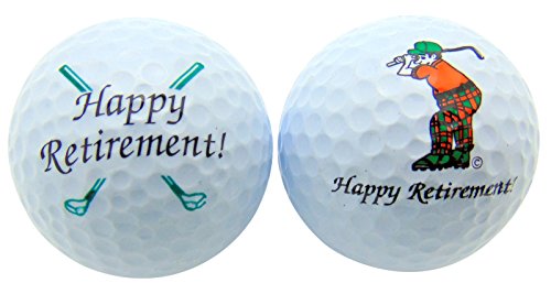 Happy Retirement Set of 2 Golf Ball Golfer Geschenk Pack von Westmon Works