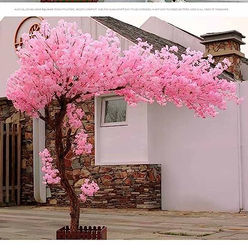 WgGUIF Artificial Cherry Blossom Tree, Cherry Blossom Tree Decor Indoor Outdoor Home Office Party Wedding b-1.2x0.8m/3.9x2.6ft von WgGUIF
