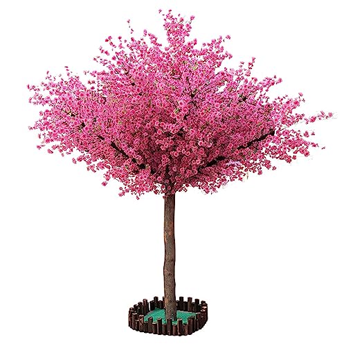WgGUIF Artificial Cherry Blossom Tree Simulation Plant Handmade Fake Sakura Silk Flower Wishing Tree for Office Bedroom Living Party DIY Wedding Decor 1x0.6m/3.2x1.9ft von WgGUIF