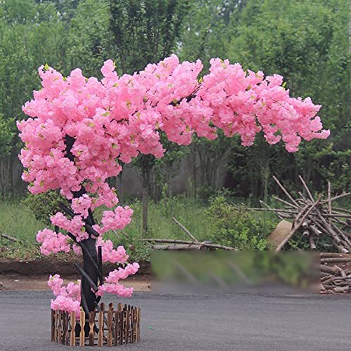 WgGUIF Artificial Japanese Pink Cherry Blossom Tree Handmade Fake Sakura Silk Flower Wishing Tree for Wedding Event Party Restaurant Mall 1x0.6m/3.2x1.9ft von WgGUIF