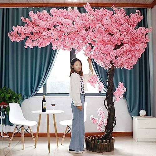 WgGUIF Artificial Peach/Cherry Blossom Trees, Large Artificial Trees Simulation Plants Interior Decoration Tree Hotel Living Room Wedding Shopping Mall Decoration A-1x0.6m/3.2x1.9ft von WgGUIF