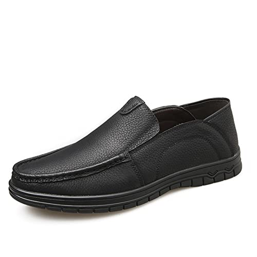 WgGUIF Fahrmokassins, Loafer-Schuhe für Herren, zum Hineinschlüpfen, einfache Fahr-Loafer, lederbeständig, leicht, flexibel, rutschfest, für den Außenbereich von WgGUIF