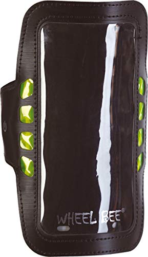 Wheel-Bee LED Sport Armband Night Hawk, für Fitness & Running, passend für Handys bis 5,5 Zoll, inklusive 8x LED-Lichter für maximale Sichtbarkeit und Sicherheit bei Dunkelheit, 950015 von Wheel-Bee