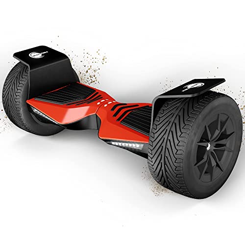 F-Cruiser Hoverboard mit luftgefüllten 10" Reifen & 5.8Ah Akku für eine hohe Reichweite (Rot) von Wheelheels