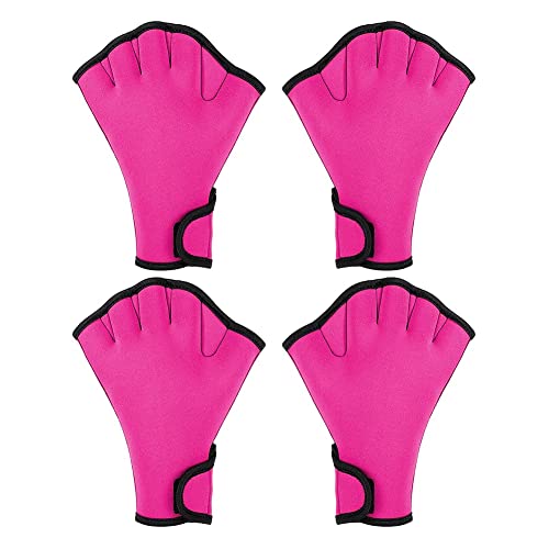 Whisverse Webbed Aquatic Gloves 2 Paare Trainings Schwimmhandschuhe Damen Widerstands Schwimmhandschuhe für Wasserwiderstandstraining von Whisverse