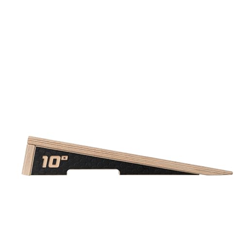 Whiteoak Slant Board 10° x 1 Stück I Schrägbrett Kniebeugen Keil I Liebscher I Wadentrainer I Kniebeugenblock I Trainingsgerät für Physiotherapie und Fitnessstudio von WhiteOak Hangboards