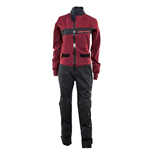 White Water Unisex – Erwachsene FIRETECH 3-Layer Trockenoveralls, DunkelrotSchwarz, 36/XS von White Water