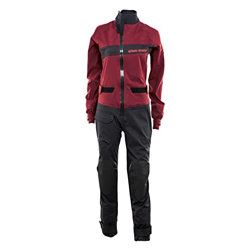 White Water Unisex – Erwachsene FIRETECH 3-Layer Trockenoveralls, DunkelrotSchwarz, 40/M von White Water