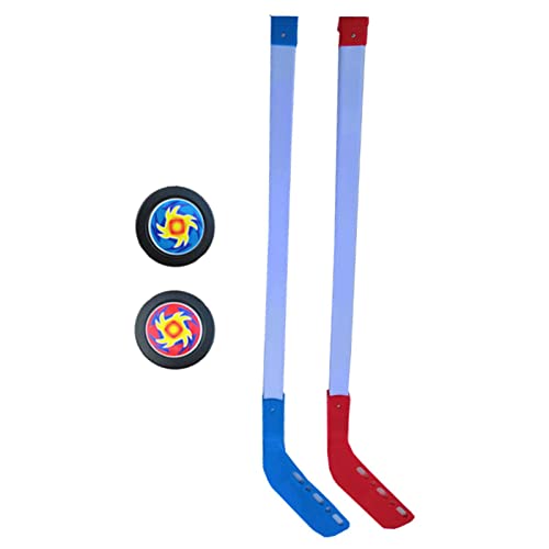 Hockey-Starter-Set – Hockey-Flexschläger Und Ball-Set, Mini-Hockey-Trainingsausrüstung Für Jugendliche | Robustes Streethockeyschläger- Und Ballset, Kinder-Eishockey-Pucks Für Outdoor-Aktivitäten von Whnbuij