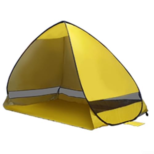 Geräumiges Pop-Up-Zelt, Strandzelt, ultraleichtes Faltzelt für Familientouristen (Gelb) von Whychstore