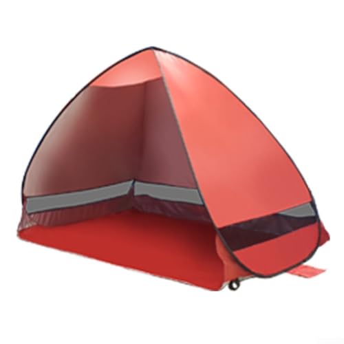 Geräumiges Pop-Up-Zelt, Strandzelt, ultraleichtes Faltzelt für Familientouristen (rot) von Whychstore