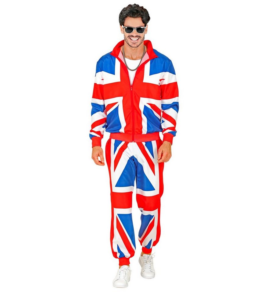 Widmann S.r.l. Kostüm Trainingsanzug 'U.K.' für Erwachsene, Neon Mehrfa von Widmann S.r.l.