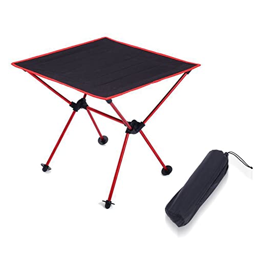 Widybord Klappbarer Tisch, Tragbarer Camping-Schreibtisch für Ultraleichten Strand, Aluminium, Wandern, Klettern, Rot von Widybord