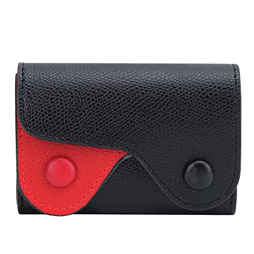 Wifehelper PU-Leder Brieftasche, Mini tragbare Kartenhalter Geldscheinklammer Brieftasche Geldbörse, RFID-Blockierung Sicherheit Brieftasche(Schwarz) von Wifehelper