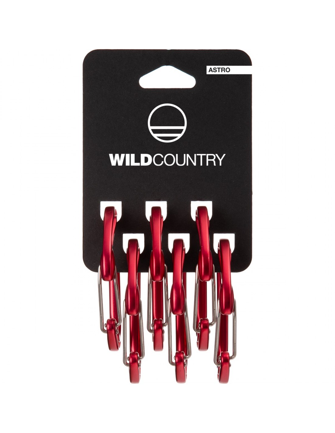 Wild Country Astro Karabiner 6-Pack Karabiner Art - Normalkarabiner, Karabiner Farbe - Rot, Schnapper Art - Gerade, von Wild Country