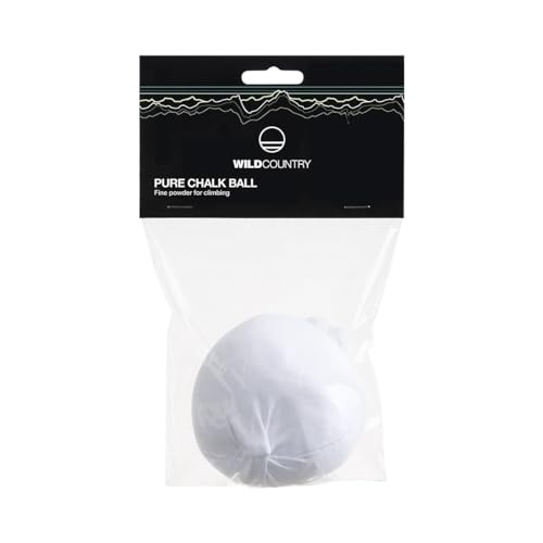 Wild Country Pure Chalk Ball 60 g – reines Magnesiumcarbonat für Klettern, Gewichtheben, Crossfit und Gymnastik – Weiß – 60 g von Wild Country