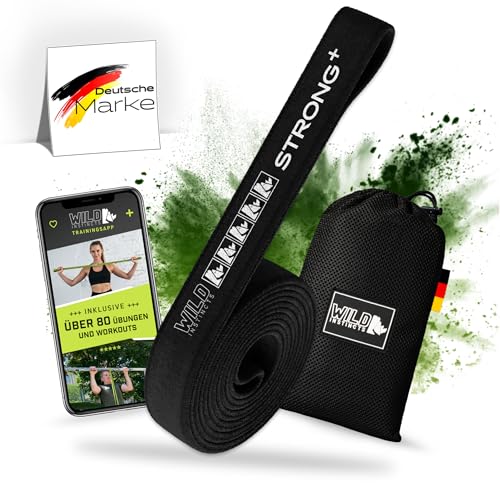 Wild Instincts® Fitnessband aus Stoff Strong+ /Widerstandsbänder Lang/Gymnastikband Stoff/Fitnessbänder Lang/Trainingsbänder/Long Resistance Bands/Sportbänder Fitness von Wild Instincts