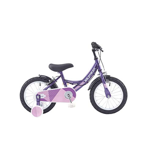 Wildtrak - 14 Zoll Fahrrad für Kinder von 3-5 Jahren mit Stützrädern – Lila von Wildtrak