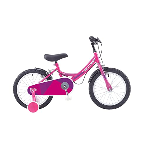 Wildtrak - 16 Zoll Fahrrad für Kinder von 3-7 Jahren mit Stützrädern – Pink von Wildtrak