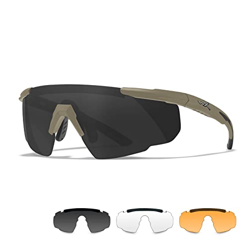 Wiley X | Saber Advanced | Schießbrille & Sportbrille Herren | Perfekt als Laufbrille Fahrradbrille & MTB Brille │ 100% UVA/UVB-Schutz | Ideal bei Outdoor-Aktivitäten Airsoft Rennrad Schießen von Wiley X